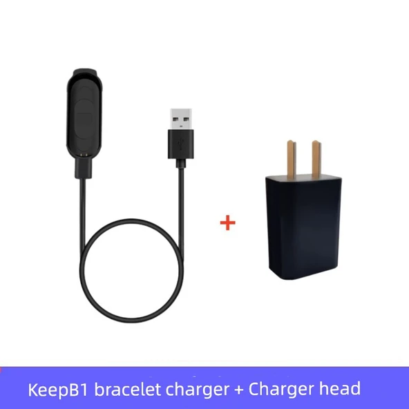 Keep B1 Bileklik Şarj Kablosu ve Adaptör - Siyah