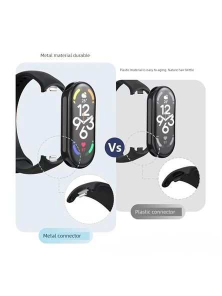 Xiaomi Mi Band 3/4/NF Uyumlu Sakura Pembesi Silikon Kordon - 4