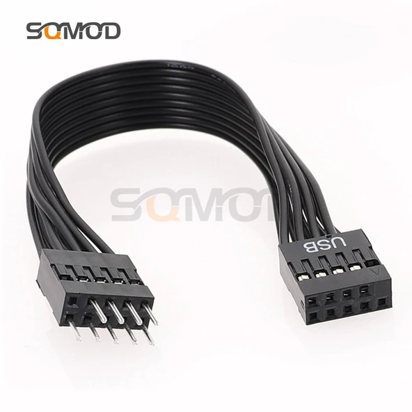 USB 9 Pin Anakart Uzatma Kablosu - 60cm Erkek - Erkek