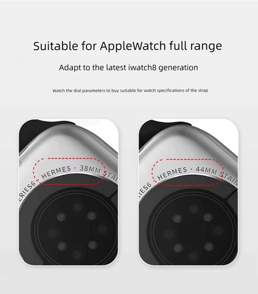 Elmas Kelebekli Apple Watch Kordonu - 46mm - Parlak Gümüş (Son 10 Nesil) - 7
