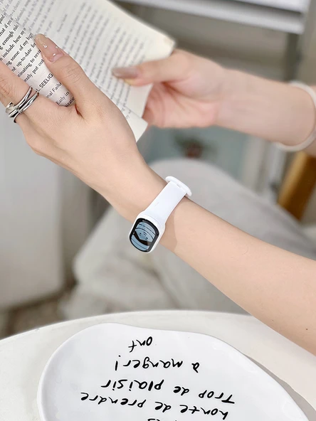 Xiaomi Mi Band 8 Silikon Kordon - Şarap Kırmızısı - 4