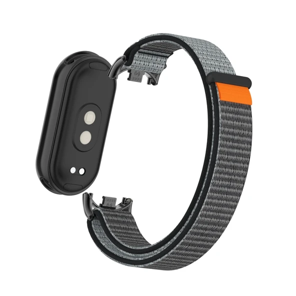 Xiaomi Mi Band 9/9nfc Gece Yarısı Mavi Metal Arayüz Naylon Örgü Kordon - 6