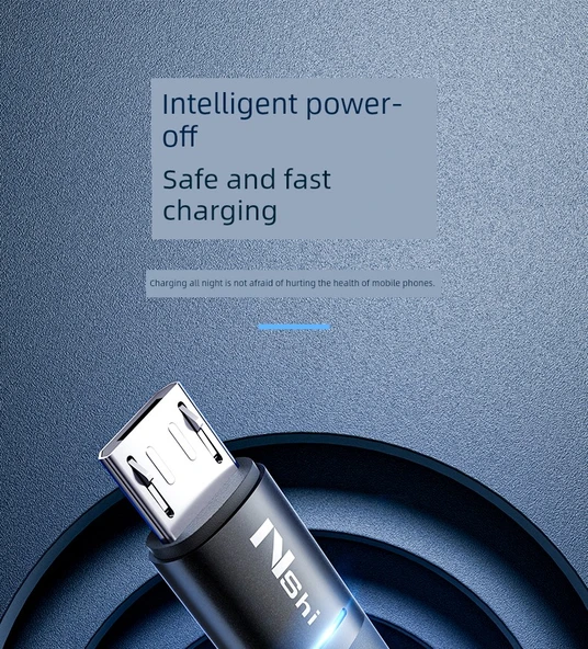 1.5m Kırmızı Otomatik Kapanan 4A Hızlı Şarj Micro USB Data Kablosu - 7