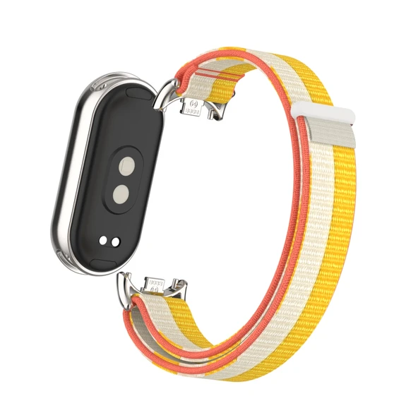 Xiaomi Mi Band 8/8nfc Şakayık Metal Arayüz Naylon Örgü Kordon - 9