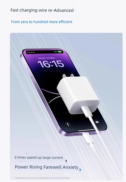 Apple 8-16 Şarj Aleti için PD20W Hızlı Şarj Başlığı (Kablo Yok) - 8