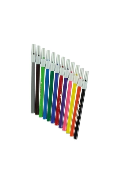 Keçeli Kalem 12 Renk Faber Castell 12'li Renkli Keçeli Kalem Tam Boy - 2
