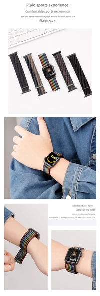 Nylon Çocuk Saat Kayışı - Yansıtıcı Siyah - 11