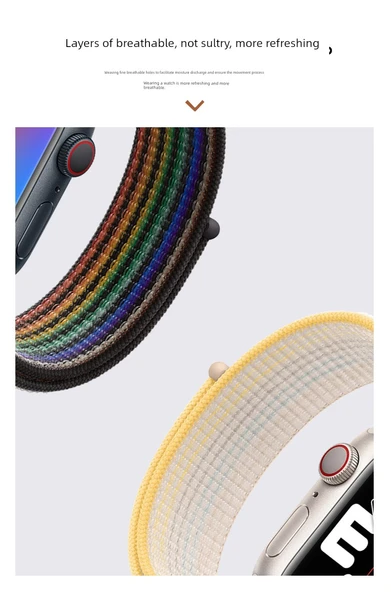 Nylon Çocuk Saat Kayışı - Yansıtıcı Siyah - 9
