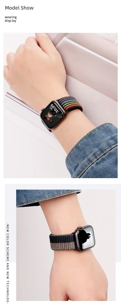 Nylon Çocuk Saat Kayışı - Yansıtıcı Siyah - 10