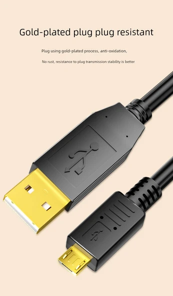 2 Metre Mikro USB Data Kablosu - Yüksek Esnek, Çift Manyetik Halkalı - 11