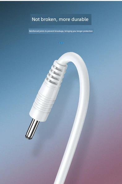 Elektrikli Diş Fırçası Şarj Kablosu ve Adaptörü - USB - 3.5mm Yuvarlak Giriş - 1 Metre - Beyaz - Resim 8