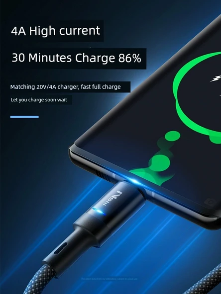 1m Siyah Otomatik Kapanan 4A Hızlı Şarj Micro USB Data Kablosu - 5