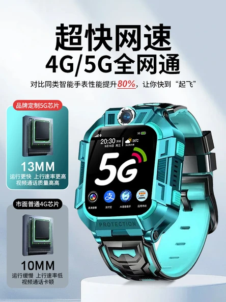 Çocuk Akıllı Saat - Yeşil 4G Netcom, GPS, Görüntülü Arama, Öğrenme Asistanı - 6