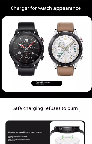 GS3 Akıllı Saat Şarj Aleti - Beyaz Şarj Yuvası + Şarj Başlığı - Resim 8