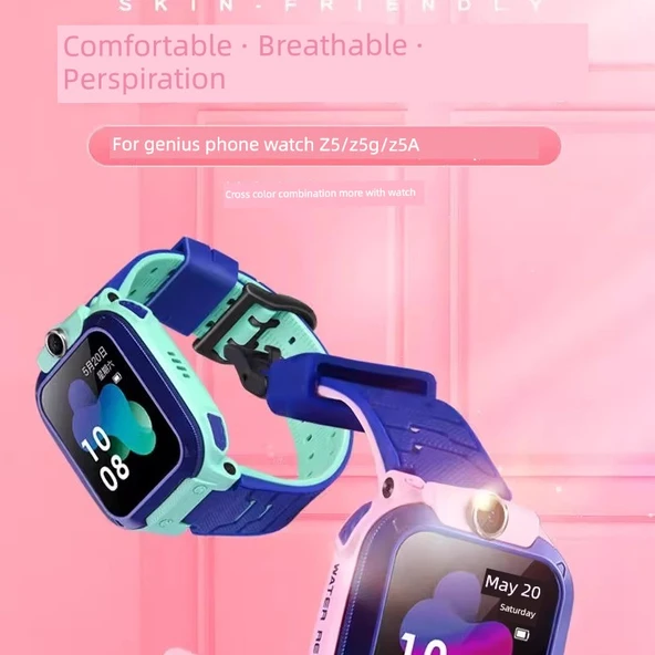 Little Genius Z5/Z5A/Z5Q Mavi ve Yeşil Tam Set Akıllı Saat Kordonu - 5