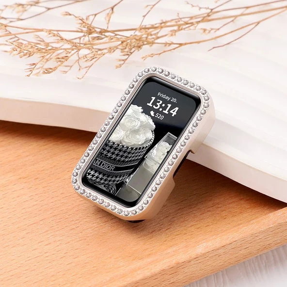 Huawei Bileklik 8/9 Elmas Desenli Yıldız Işığı Koruyucu Kılıf