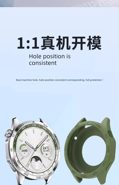Huawei GT3 46mm Silikon Kılıf Safir Mavisi + 2 Ekran Koruyucu - 11