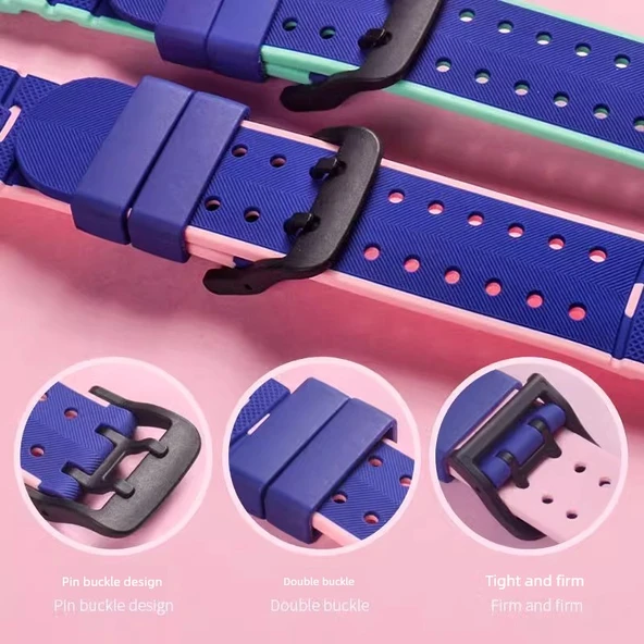 Little Genius Z5/Z5A/Z5Q Mavi ve Yeşil Tam Set Akıllı Saat Kordonu - 2