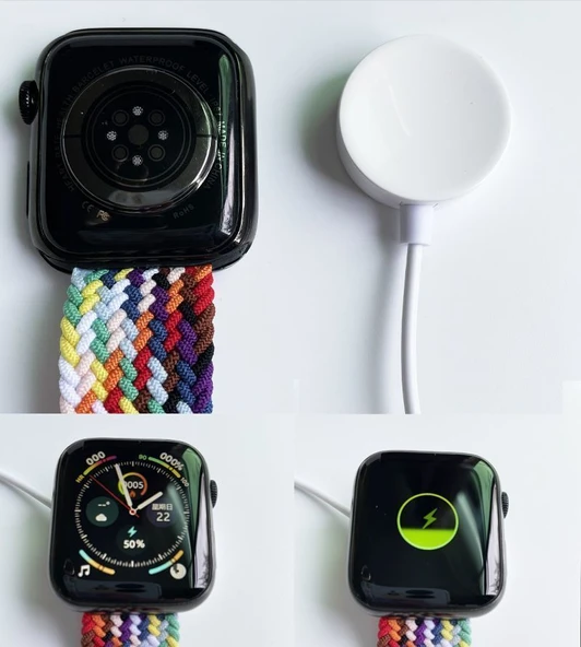 Akıllı Saat Şarj Kablosu ve Adaptörü - Watch8ultra Manyetik - 9