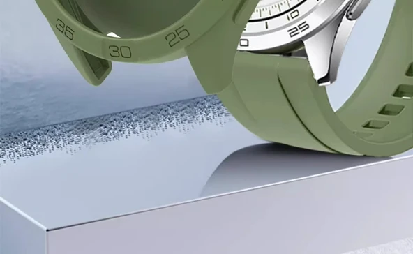 Huawei GT4 46mm Silikon Kılıf Ladin Yeşili + 2 Ekran Koruyucu - 10