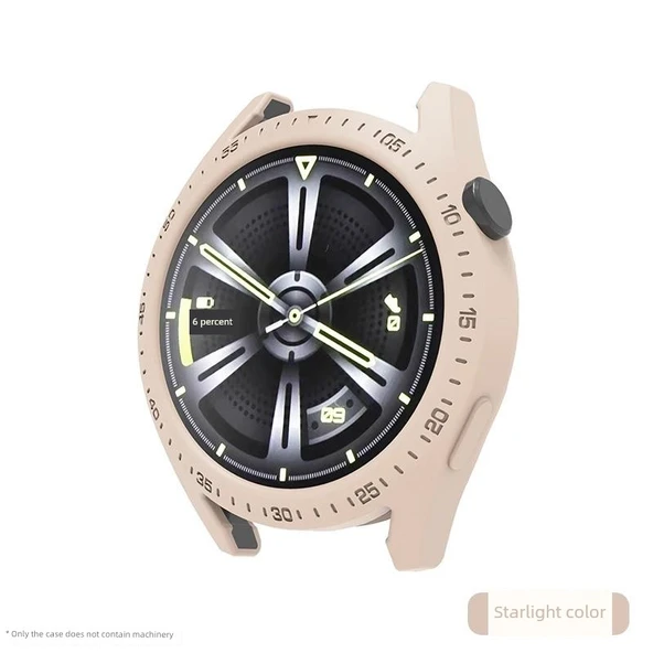Huawei GT3 46mm Silikon Kılıf Yıldız Işığı Rengi Desenli + 2 Ekran Koruyucu