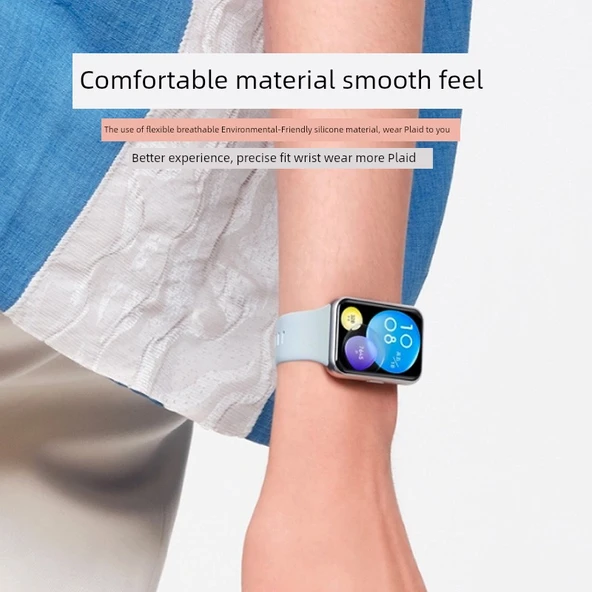 Huawei Fit2 Uyumlu Silikon Kordon - Ada Mavisi - 3
