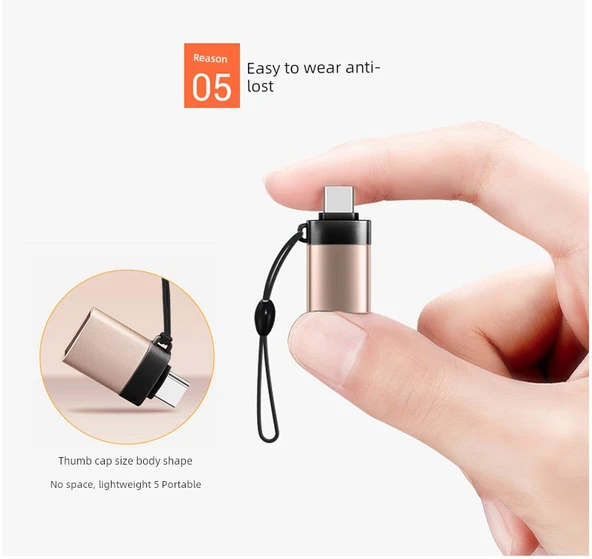 3'ü 1 Arada USB 3.0 OTG Adaptör - Yüksek Hızlı - Derin Siyah - 8
