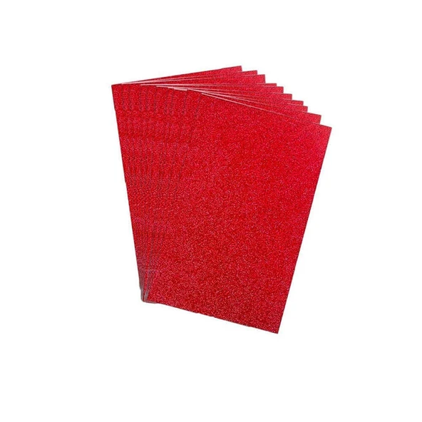 Ticon Fon Kartonu 50x70 Simli Kırmızı 10'lu - 2