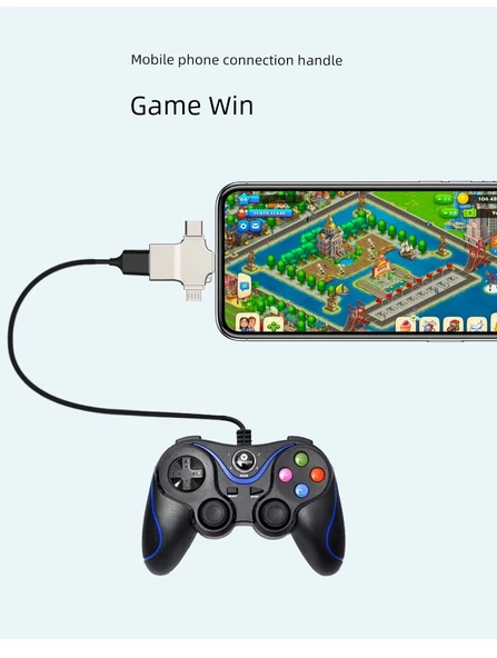 Üçü Bir Arada OTG Adaptörü - Siyah Metal Kasa - Resim 11