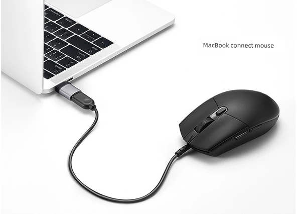 Type-C USB 3.0 OTG Adaptör - Yüksek Hızlı - Siyah Renk - 2'li Paket - 10