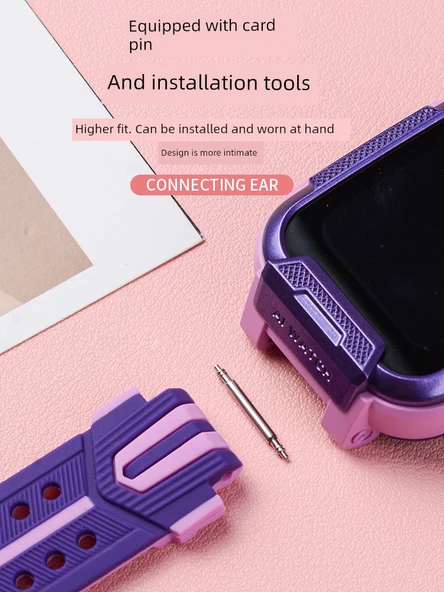 Xiaomi Yes3 Çocuk Saati için Yumuşak Silikon Derin Deniz Mavisi Kordon - 5