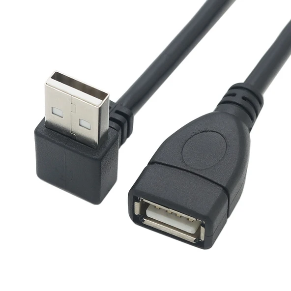 90 Derece Dirsek USB 2.0 Uzatma Kablosu - 0.1m - Yukarı Açılı