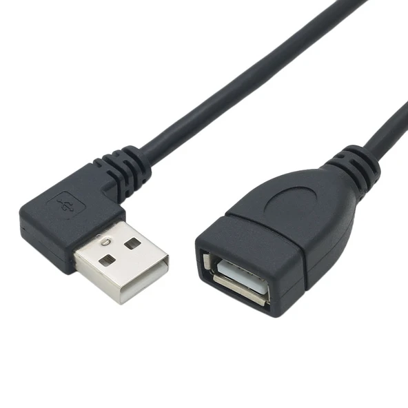 90 Derece Dirsek USB 2.0 Uzatma Kablosu - 0.1m - Sol Açılı