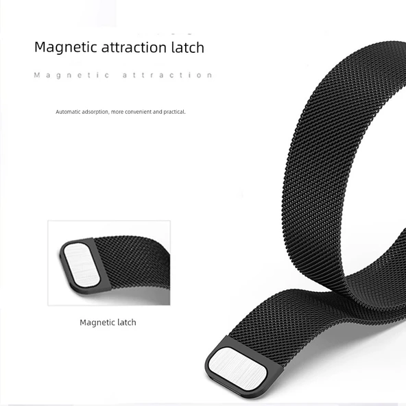 Xiaomi Mi Band 8 Pro Milanese Kordon - Gül Kurusu (Model 1) (Film Hediyeli) - 6
