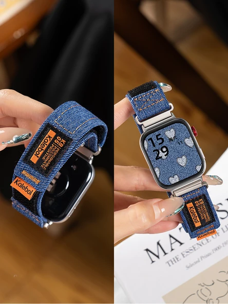 Huawei Fit3 Safir Mavi Denim Saat Kordonu ve Ekran Koruyucu Film - 5