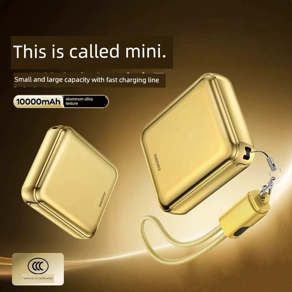 10000mAh Alüminyum Alaşımlı Şarj Aleti - Yanık - 4