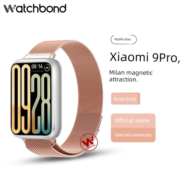 Redmi Watch 5 Milanese Manyetik Döngü Kordon - Rose Gold