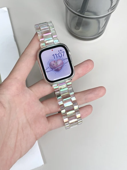 Apple Watch 1/2/3 Serisi 42mm Rose Gold Tokalı Metal Kordon - 5