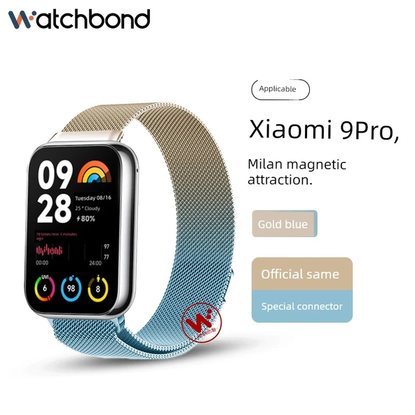Redmi Watch 5 Milanese Manyetik Döngü Kordon - Altın Mavi
