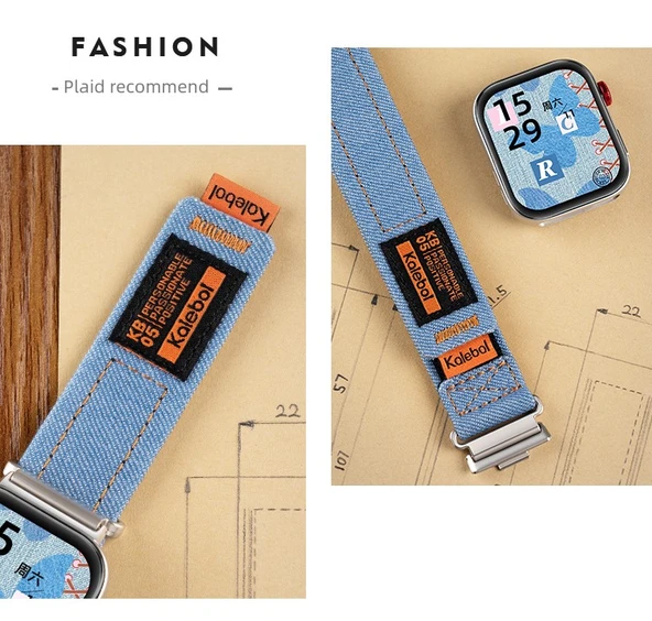 Huawei Fit2/Vitality/Fashion/Elegant Koyu Mavi Denim Saat Kordonu ve Ekran Koruyucu Film - 10