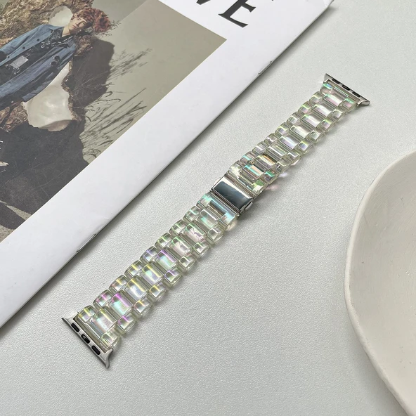 Apple Watch 1/2/3 Serisi 42mm Rose Gold Tokalı Metal Kordon - 10