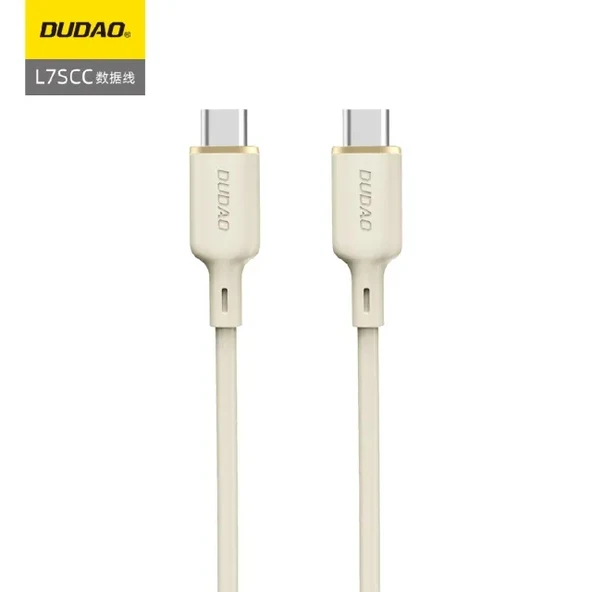 100W USB-C'den USB-C'ye Geri Çekilebilir Data Kablosu - 1 Metre - Beyaz Ay
