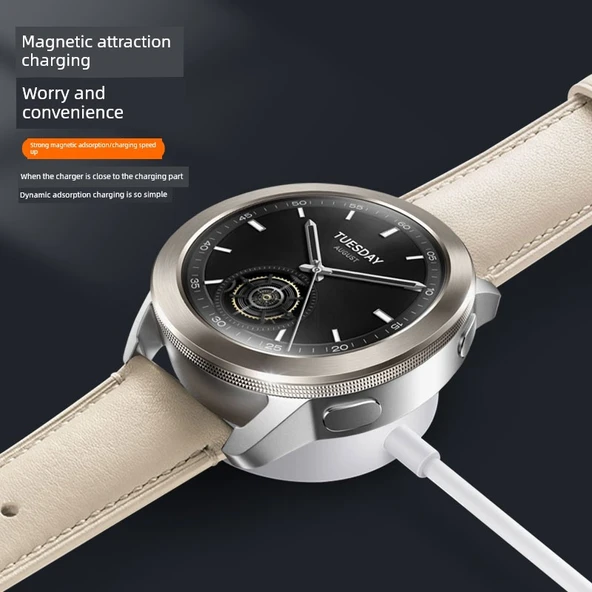 Xiaomi Watch 2/2Pro/H1 Siyah Şarj Aleti + Şarj Başlığı - 4