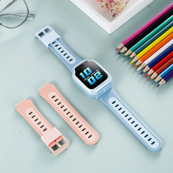 Mi Tu 7X Çift Renkli Mavi Akıllı Çocuk Saati Kordonu - Xiaomi Mi Bunny - 5