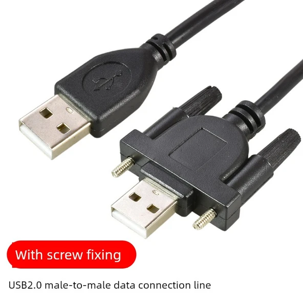 Çift Başlıklı USB 2.0 Erkek-Erkek Data Kablosu - 3M Tek Başlıklı Vidalı (Çift Katmanlı)