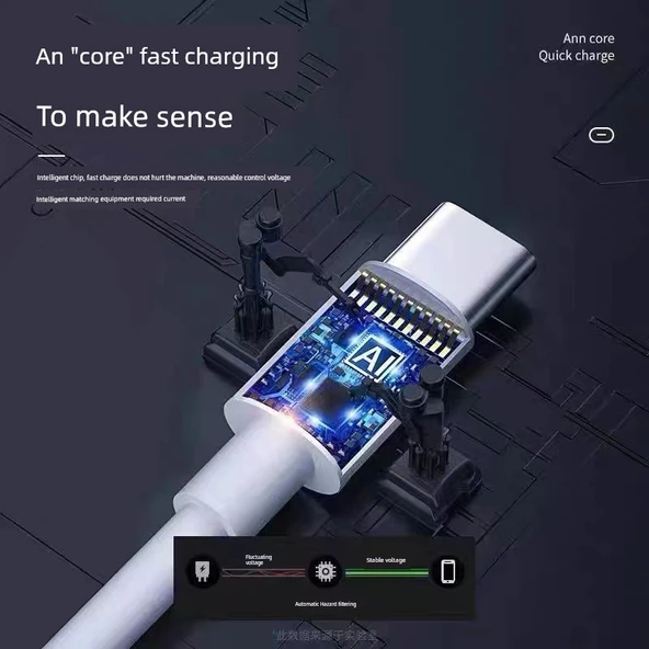 Oppo Reno10 10A Hızlı Şarj Kablosu 1.5 Metre - 5