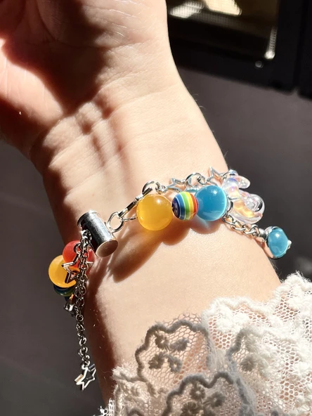Xiaomi Mi Band 9 Pro Yaz Yıldızı Boncuklu Bileklik ve Elmas Koruyucu Kılıf - 2