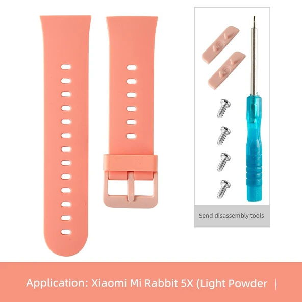 Mi Tu 5X Pembe Akıllı Çocuk Saati Kordonu - Xiaomi Mi Bunny