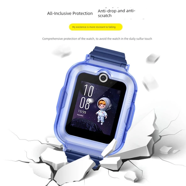 Huawei Çocuk Saati Koruyucu Kılıf - Kids 5Pro - Pudra - 4