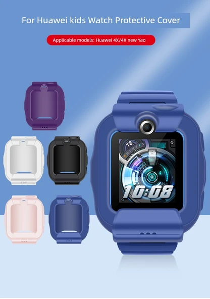 Huawei Kids Watch 4X Pembe Silikon Koruyucu Kılıf - 7